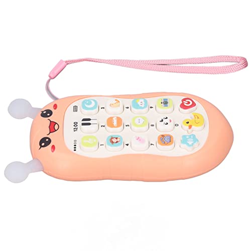 Generic Baby Musical Toy, Telefonspielzeug mit Musik, Einstellbar, Multifunktionales Volumen, Bissen Resistent, süß für zu Hause (Korallrot) von Generic