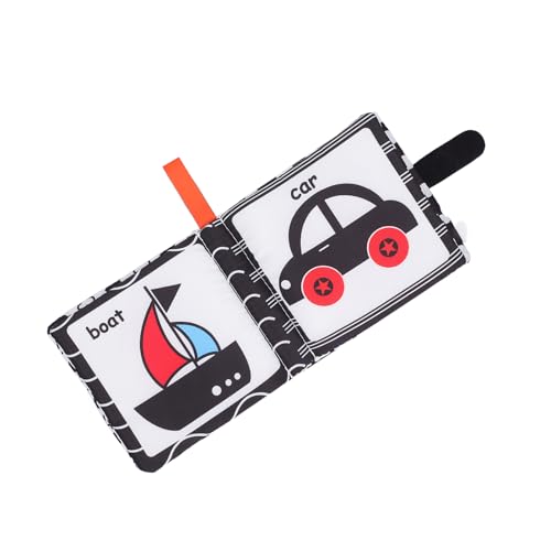 Generic Babybuch, Eltern -Kind -Interaktion Infant Stoffbuch Langlebige Entwicklung Kognitiver Fähigkeiten Früh Bildung Schwarz und Weiß für für Vorschullernspielzeug (Transport) von Generic