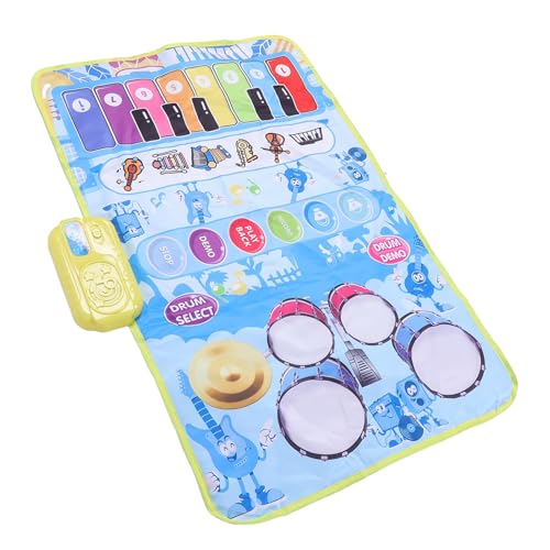Generic Babymusikmatte, Interaktives Spiel 2 in 1 13 Schlüssel Klavier und Matte für Kleinkind (Blue) von Generic
