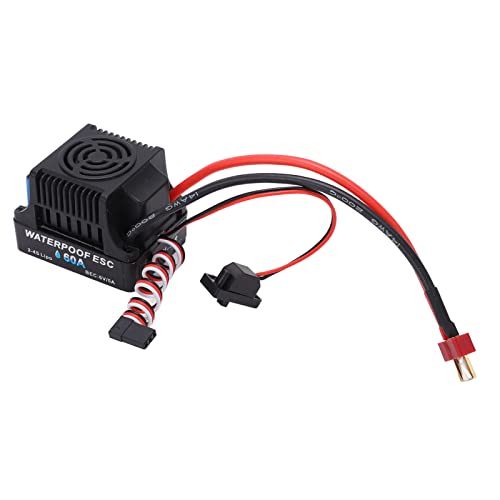 Generic Bürstenloser ESC, Ausgezeichnete Beschleunigung T Stecker 60A Bürstenloser ESC Effizienter Betrieb für 1/10 RC -Auto von Generic