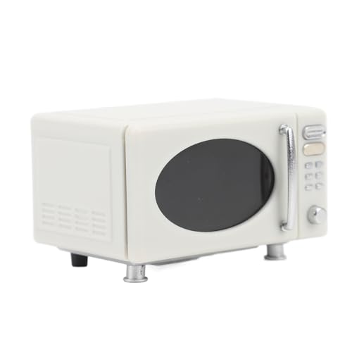 Generic Dollhouse Miniatur -Mikrowelle Realistisches Spielzeug Zur Anzeige von Miniaturfuttergegenständen Küche Accessoire Plastik (White) von Generic