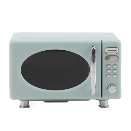 Generic Dollhouse Miniatur -Mikrowelle Realistisches Spielzeug Zur Anzeige von Miniaturfuttergegenständen Küche Accessoire Plastik (hellblau) von Generic