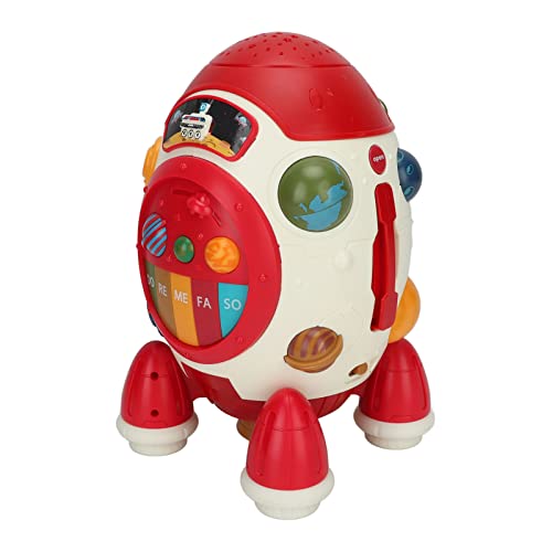 Generic Elektronisches Musikalisches Raketenspielzeug, Tragbare Wissenschaftliche Kognition Logisch -Denkraum Musical Toy Polyedrale Frühe Bildung für Vorschule (Rot) von Generic