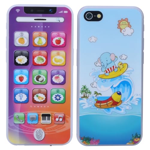 Generic Exquisite Ausführliche Telefonspielzeug, Leichtphone -Spielzeug, Musiktests Kinderausbildung Kindergarten Weihnachtsgeschenkspiele für Zuhause (Purple) von Generic