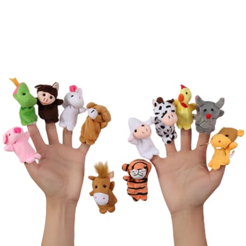 Generic Fingerpuppen gefüllte Fingerpuppen PP Baumwoll Finger Puppen Spielzeug süße Osterkorb Stuffers Bildung zum Spielen von Geschichtenerzählen von Generic
