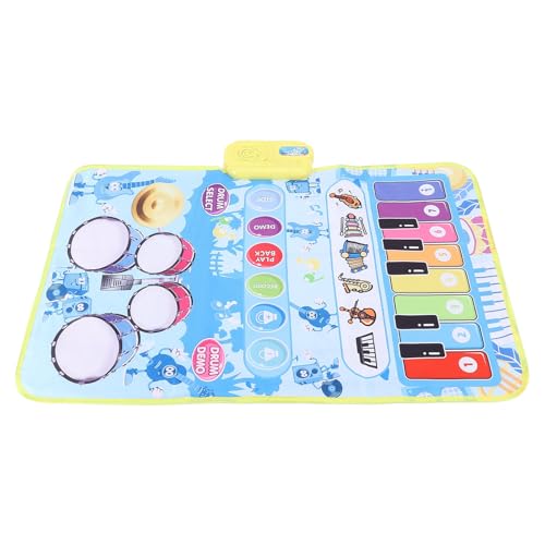 Generic Floor -Tastatur -Tanztastatur Sowie Audio Modus Touch Sensitive Piano Cali Tasten mit Stäbchen für die Frühe Bildung (Blue) von Generic