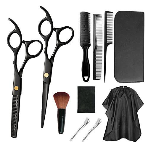Generic Haarschere, Haarschneidschere, die Scheren für Haare Schneiden, Friseurschere mit Edelstahlblättern, Kamm, Stoff und Lederbeutel für Friseur, Salon, Zuhause Generic Haarschere, Haarschneidschere, die Scheren für Haare Schneiden, Friseurschere mit Edelstahlblättern, Kamm, Stoff und Lederbeutel für Friseur, Salon, Zuhause von Generic