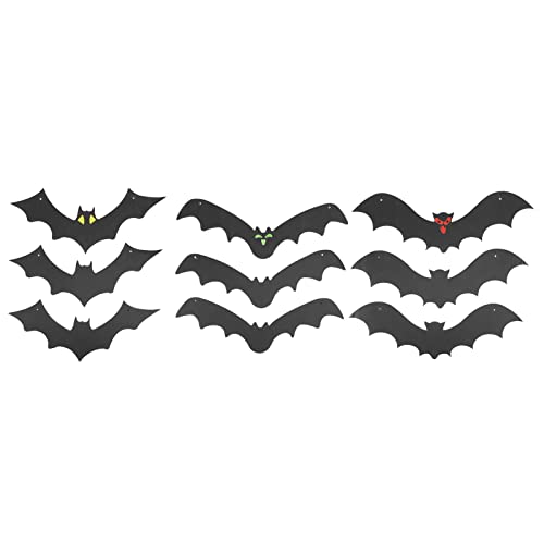 Generic Haed House Flyt Bats Dekoration für das Halloween -Event, 9pc Realil Schlägt Aufkleber für Horrorfilme Amosphäre Vorschläge von Generic