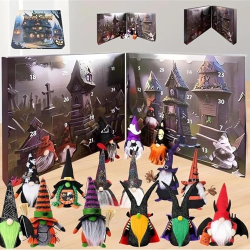 Géneric Halloween GNOME Advent Calendar 2024, Halloween Advent Calendar 2024, Halloween Countdown Calendar, GNOME Advent Calendar Decoration for Adults Kids Holiday Halloween (1PCS) von Géneric