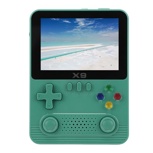 Generic Handheld Games Consoles Dual Joystick Leistungsstarke Leistung für Erwachsene 3,5 -Zoll -IPS Bildschirm Tragbarer Spielspieler mit 32G Speicherkarte (Green) von Generic