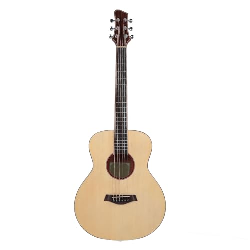 Generic Holzgitarrenset, Akustikgitarrenset Fichte Holz und Mahagoni Tragbar Alle Laminatkonstruktionen für den Täglichen Gebrauch (Holzfarbe) von Generic