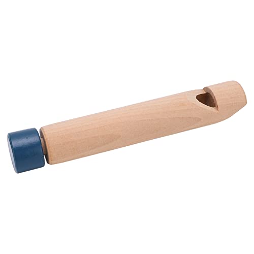 Generic Holzrutsche Pfeife Push Pull Flöte für Kinder, Sprachwechsel Holzspielzeugflöte für Musikausbildung, Massivholzflöte Instrument für Kinder (logblauer Griff) von Generic