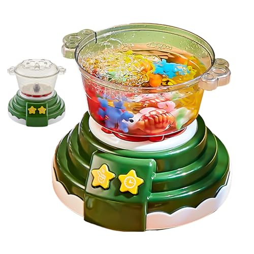 Generic Hot Pot Cooking Spielzeug, DIY Kids Hot Pot Maker Cooking Toys Bildungssimulation mit Klang und Licht für Kleinkind (Green) von Generic