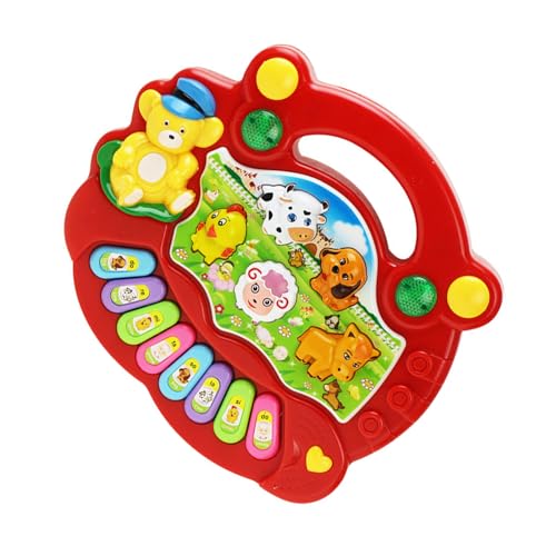 Generic Keyboard -Spielzeug, Interessante Praktische Plastische Elektronische Babyinstrumente aus Kunststoff für Säuglinge Geruchlos (Rot) von Generic