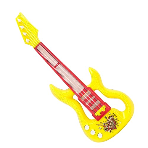 Generic Kids Gitarrenspielzeug, Tragbarer Spaß Falten E -Gitarrenspielzeug Plastik Schönes Design für Outdoor (Yellow) von Generic
