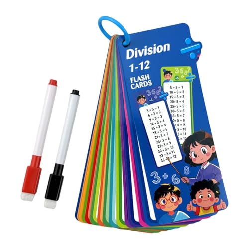 Generic Kindermathematikkarte Helfen 8x18cm Light Runded Borders für Grundschule 15 Karte mit 2, Division von Generic