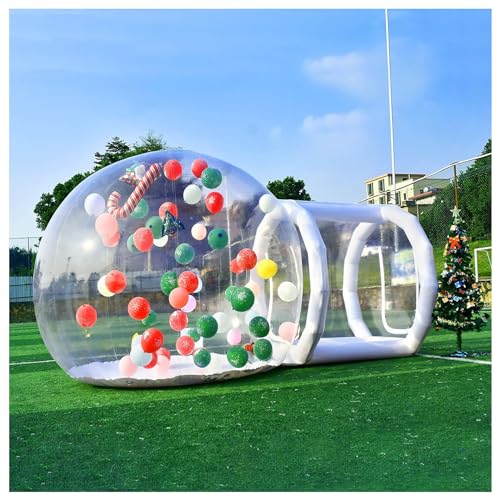 Generic Klares Blasenballon-Zelt, Riesige Aufblasbare Kuppelzelte, Klares PVC-Luftblasen-Ballonhaus Mit Tunnel Für Partys, Kommerzielles Kinderspiel,C von Generic