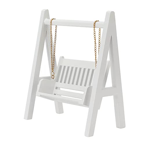 Generic - Klassische Birkenholz-Schaukel, Miniatur-Schaukel, Puppenhaus-Dekoration, Weiß, Poliert, 1:12 Maßstab, 4,6 x 5,8 x 2,6 Zoll Generic - Klassische Birkenholz-Schaukel, Miniatur-Schaukel, Puppenhaus-Dekoration, Weiß, Poliert, 1:12 Maßstab, 4,6 x 5,8 x 2,6 Zoll von Generic