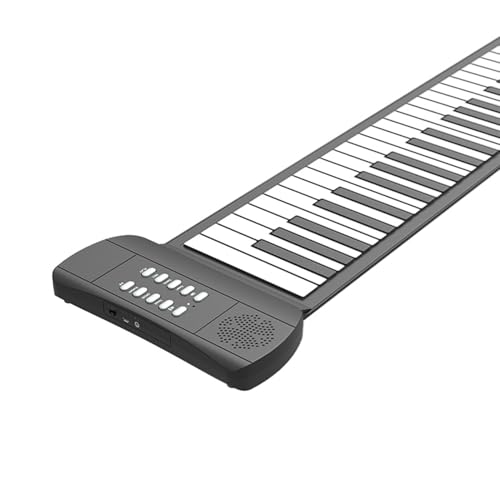 Generic Klaviertastatur, Faltbares Klavier Tragbares Klavier 49 Key Soft Piano Silicon Keyboard Stille Praxis für Kinder und Erwachsene (49 Schlüssel) von Generic