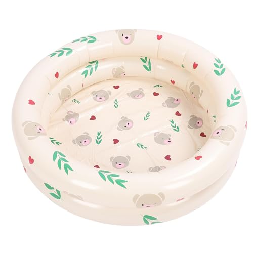 Generic Kleiner Babypool, Aufblasbares Kleinkind -PVC -Pool Anti Gartnen (Beiger Bär) von Generic