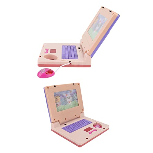 Generic Kleinkind Laptop, Lernen Computer LED Musik ELEKTRONISCHE KOGNISSCHE ENTWICKLUNG SPOTOR Computer Laptop -Simulation Toy (Lila einziehbare Maus) von Generic