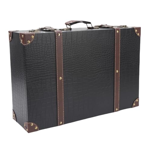 Generic Kofferbox, Robustheit für Vintage Decorative Storage Box (BLACK) von Generic
