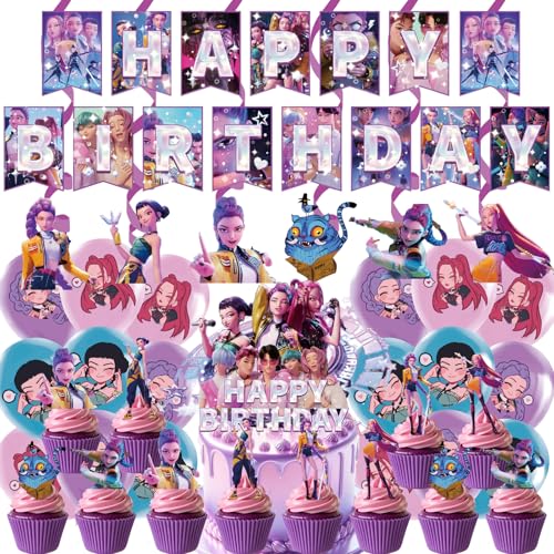 Generic 𝙆𝙥𝙤𝙥 𝘿𝙚𝙢𝙤𝙣 𝙃𝙪𝙣𝙩𝙚𝙧𝙨 Geburtstags Deko Huntrix Kuchen Cupcake Toppers Banner Kpop Dekorationen Birthday Party Girlande Tortendeko Geburtstagsdeko Atmosphäre Für Kinder Fan Generic 𝙆𝙥𝙤𝙥 𝘿𝙚𝙢𝙤𝙣 𝙃𝙪𝙣𝙩𝙚𝙧𝙨 Geburtstags Deko Huntrix Kuchen Cupcake Toppers Banner Kpop Dekorationen Birthday Party Girlande Tortendeko Geburtstagsdeko Atmosphäre Für Kinder Fan von Generic
