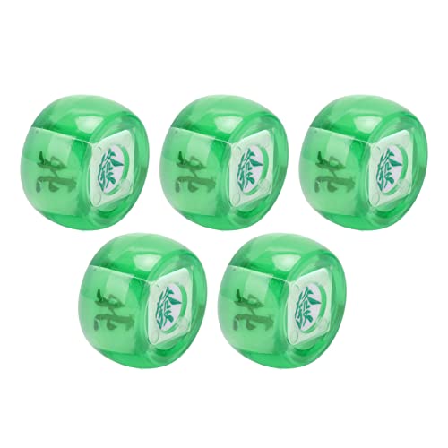 Generic Mahjong Windrichtung Würfel DISELBERE FHERE Unterhaltungsspiel Würfel für Mahjong -Spieler Plastikmaterial (Transparentes Grün) von Generic