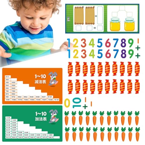 Generic Mathematische Manipulationen, Zahlenzählspiele,Mathe manipulatives Zehn-Rahmen-Spielzeug | Buntes Homeschool-Zubehör, Mathe-Zählspiele für das Kindergarten-Klassenzimmer von Generic