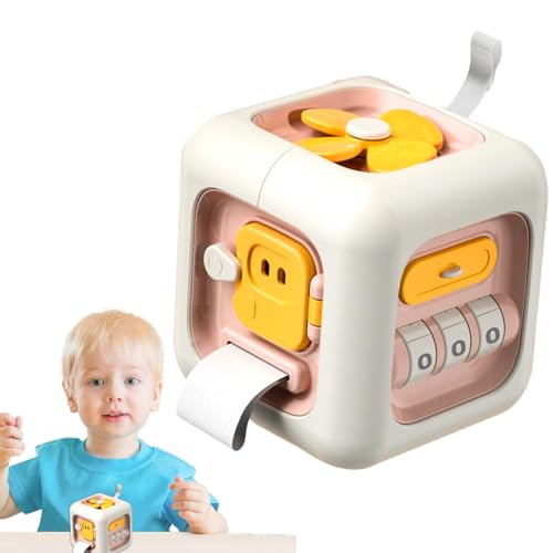 Generic Montessori Würfelspielzeug, Busy Cube Reisespielzeug | Fleißiger 6-in-1-Montessori-Würfel für Kleinkinder mit Sound,Verbessern Sie die allgemeine Entwicklung von Kindern. Aktivitätswürfel für von Generic