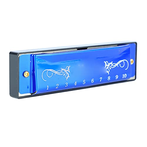 Generic Mundharmonika, 20 Langfristige Melodie ohne Verformung Orales Aluminiumorgan und Glatte Edelstahloberfläche, um für Anfänger zu Reisen (Blue) von Generic