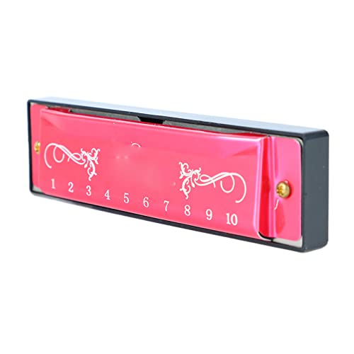Generic Mundharmonika, 20 Langfristige Melodie ohne Verformung Orales Aluminiumorgan und Glatte Edelstahloberfläche, um für Anfänger zu Reisen (Rosenrot) von Generic