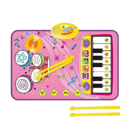 Generic Musikspielmatte, Musikmatte für Kinder, 2-in-1-Lernmatte für die frühe Bildung, Pädagogische Sinnesspielzeuge, Touch-Spielmatten für Jungen und Mädchen im Alter von 1–6 Jahren von Generic