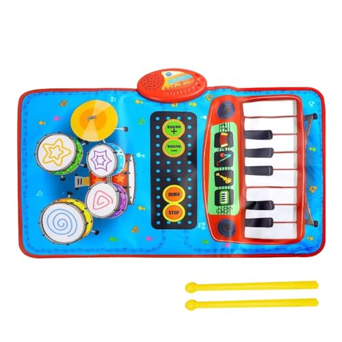 Generic Musikspielmatte für Kinder,Musikspielmatte,2-in-1 Touch-Spielmatten-Pads | Pädagogische Musik-Bodendecke, Lernmatten-Teppich für die frühe Bildung, sensorische Touch-Spielmatten-Pads für von Generic