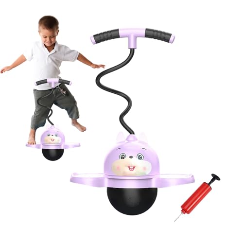 Generic Pogo-Ball mit Griff,Pogo-Jumper mit Griff - Flexibler Cartoon-Pogo-Ball für Kinder | Verschleißfester Hüpfball zur Verbesserung der Koordination, niedlicher Pogo-Pullover für Training und von Generic