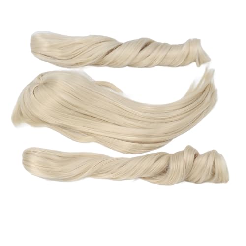 Generic Puppenhaar, Puppenperücke 22–23 cm Kopfumfang Breite Verwendung für Zuhause (Milch Gold) von Generic