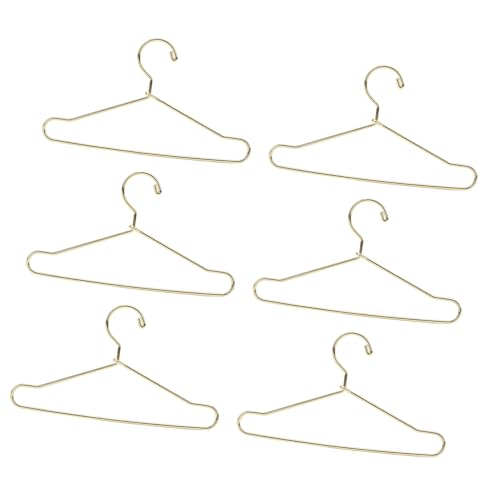 Generic Puppenkleiderbügel, Babypuppenbügel Bügel Kleiderbügel mit Edelstahl 10pcs Puppenhaus Kleiderbügel für Niedliche Puppenkleidungsstarke Outfit 100mm (Gold) von Generic