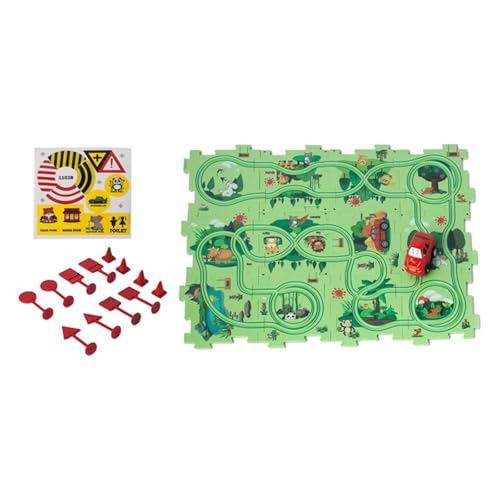 Generic Puzzle Car Track Play Set Strecke Bausteine Kognitive Entwicklungsstiel Schiene Auto Bauspielzeug für Jungen Mädchen Geschenk, Waldthema Generic Puzzle Car Track Play Set Strecke Bausteine Kognitive Entwicklungsstiel Schiene Auto Bauspielzeug für Jungen Mädchen Geschenk, Waldthema von Generic
