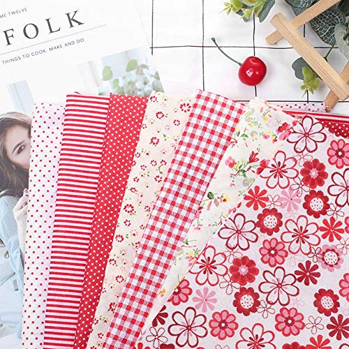 Generic Quilting vor Geschnittenes Baumwollstoff Patchwork, Rot (50 * 50cm) von Generic