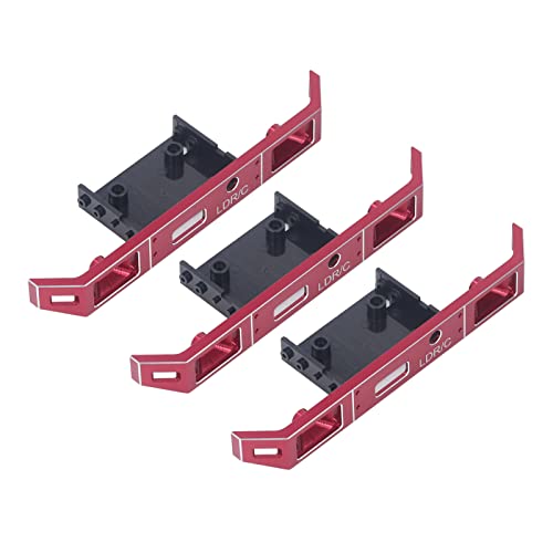 Generic RC -Auto Vordere Stoßstange, Exquisites Aluminium -Aluminium Aluminiumlegierung RC Abrieb des Ersatzstoßers (Rot) von Generic