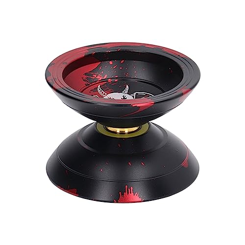 Generic Reagiert Nicht auf Yoyo Ball, Aluminiumlegierung Yoyo Toy 2 Drehen Modi Sandstrahlenstrick für für das Haus zu Hause (Schwarz Rot) von Generic