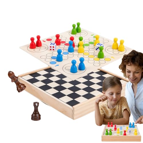 Generic Reiseschach, Kinderschachspiel,2-in-1 fliegendes Schachbrettspiel - Puzzlespiel für Anfänger, Schach für Anfänger, fliegendes Schachspiel für Kleinkinder, Lernen von fliegenden Schachspielen von Generic