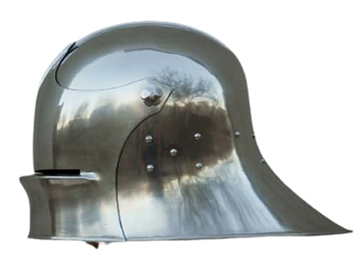 Generic Ritter Deutscher Gothic Sallet Helm Mittelalter Rüstung Europäische Sallet Helme Italienischer Krieger Larp Kampf Rollenspiel Kostüme Silber 26 Zoll Uni-Erwachsene Generic Ritter Deutscher Gothic Sallet Helm Mittelalter Rüstung Europäische Sallet Helme Italienischer Krieger Larp Kampf Rollenspiel Kostüme Silber 26 Zoll Uni-Erwachsene von Generic