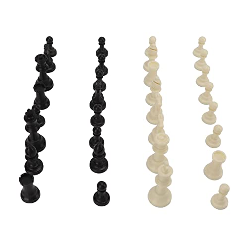 Generic Schachstücke, Schachstücke Nur PP Ersatz Schachmänner Figurstücke 75 -mm Höhe König Schachspiel Spiel Bauern für Party Camping Entspannen von Generic