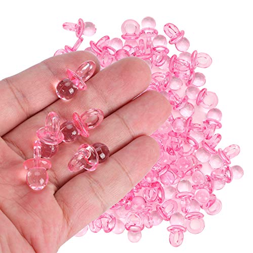 Generic Schnuller, Acryl mit 200 -teiligen Babyparty -Spielen Babyparty Tischdekorationen Zur Dekoration (Rosa) von Generic