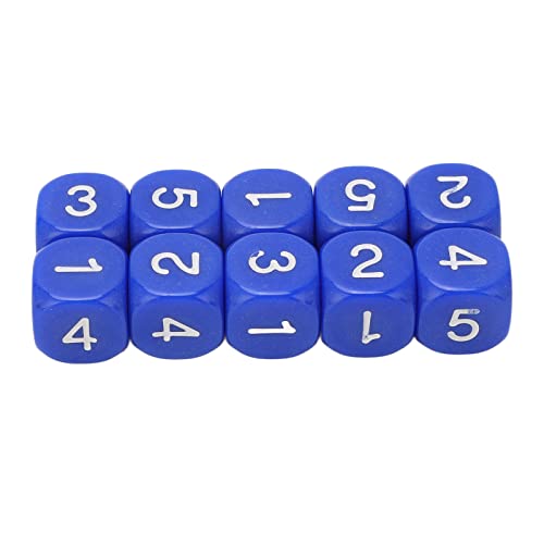Generic Set von 20 Pcs 6 Seiten Würfel, aus Exzellentem Kunststoff mit Leuchtenden Farben und Runden Eckgestaltung, Nicht Einfach zu Tragen oder zu Verblassen, 1,6 X 1,6 X 1,6 cm, (Blue) von Generic