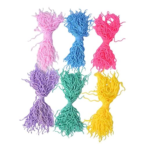 Generic Simulation Ramen Nudeln Elastisches Zugseil Fidget Toy TPR Weiches Stress-Seil Spielzeug Spielzeug Autismus String Stressabbau Stretch, Multicolor, Klein, 10 Stück von Generic