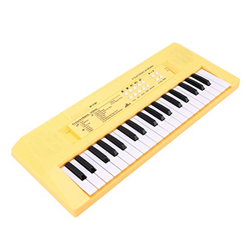 Generic Spielzeugpianentastatur, Elektronische Tastatur für , Lustige Helle Farbtasten für zu Hause (Yellow) von Generic