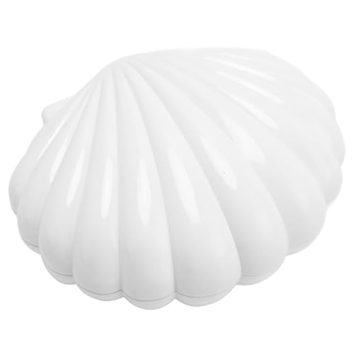 Generic Süße Muschelform Musical Jewelry Box mit Make -up -Spiegel, Kindermusikorganisator für Mädchen Schlafzimmer (White) von Generic