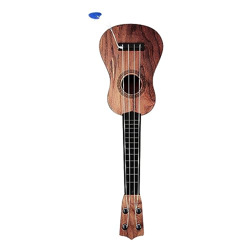 Generic Ukulele -Spielzeug, Kinder Ukulele Tragbar Einfach zu Spielen 4 Saiten für Mädchen (Dunkel) von Generic